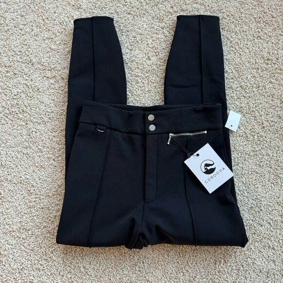 Cordova Val D’Isere soft-shell ski pants Black Waterproof Skinny Pants medium - Picture 1 of 7